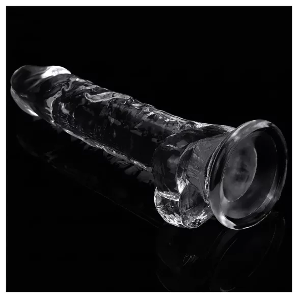 Lovetoy Flawless Clear - dildo z przyssawką - 19 cm (przezroczysty)
