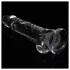 Lovetoy Flawless Clear - dildo z przyssawką - 19 cm (przezroczysty)