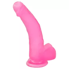 Lovetoy - dildo z przyssawką - różowy żelowy - 20 cm