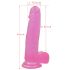 Lovetoy Jelly Studs - dildo z przyssawką 20 cm (różowe)