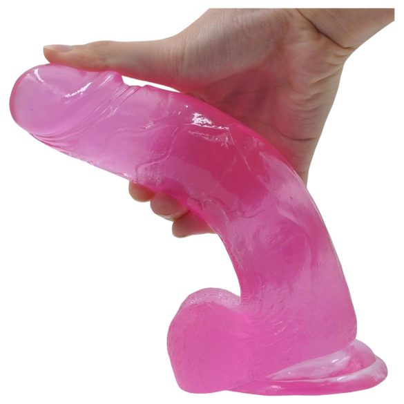 Lovetoy Jelly Studs - dildo z przyssawką 20 cm (różowe)