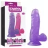 Lovetoy - dildo z przyssawką - realistyczny - żelowy - 15 cm - fioletowy