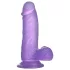 Lovetoy - dildo z przyssawką - realistyczny - żelowy - 15 cm - fioletowy