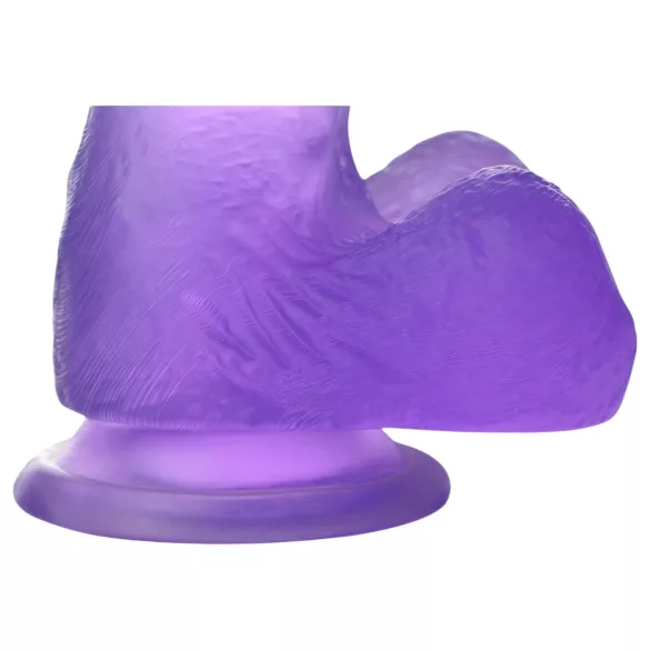 Lovetoy - dildo z przyssawką - realistyczny - żelowy - 15 cm - fioletowy