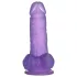 Lovetoy - dildo z przyssawką - realistyczny - żelowy - 15 cm - fioletowy
