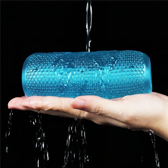 Lovetoy - masturbator dwustronny - żebrowany - niebieski