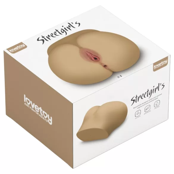 Lovetoy Streetgirl's 4 - sztuczna pochwa i pośladki, tors (kolor cielisty)