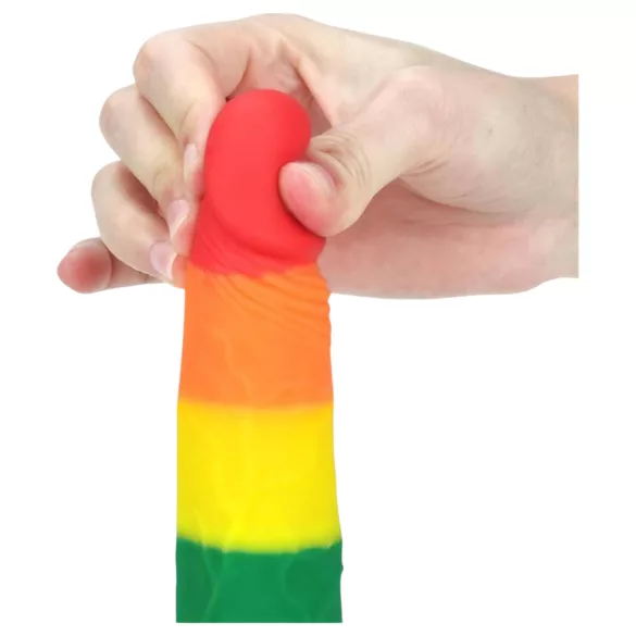 Lovetoy Prider - realistyczny dildo - 19 cm - tęczowy