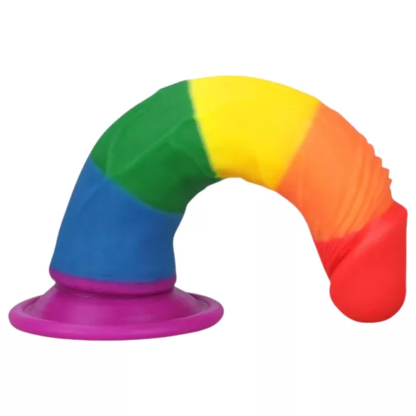 Lovetoy Prider - realistyczny dildo - 19 cm - tęczowy
