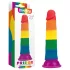Lovetoy Prider - realistyczny dildo - 19 cm - tęczowy