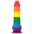 Lovetoy Prider - realistyczny dildo z jądrami - 20 cm - tęczowy