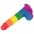 Lovetoy Prider - realistyczny dildo z jądrami - 20 cm - tęczowy