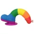 Lovetoy Prider - realistyczny dildo z jądrami - 20 cm - tęczowy