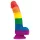 Lovetoy Prider - realistyczny dildo silikonowy - 19 cm - tęczowy
