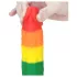 Lovetoy Prider - realistyczny dildo silikonowy - 19 cm - tęczowy