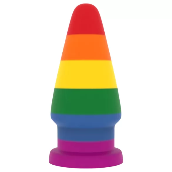 Lovetoy Prider - korek analny - duży - silikonowy - tęczowy - 15 cm