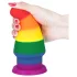 Lovetoy Prider - korek analny - duży - silikonowy - tęczowy - 15 cm