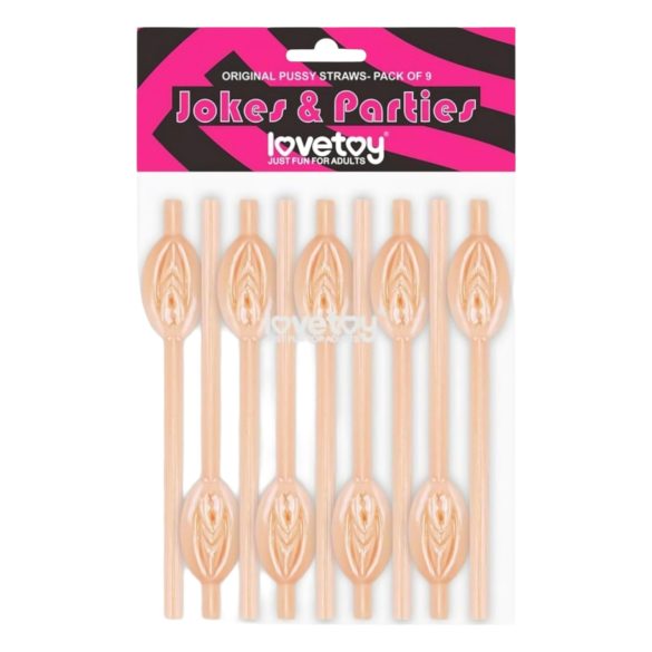 Lovetoy - słomka z vaginą (naturalna)