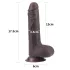 Lovetoy - realistyczny dildo - dwuwarstwowy - 18 cm - brązowy