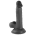 Mr. Rude - realistyczny dildo z jądrami i przyssawką - 17 cm - czarny