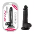 Mr. Rude - dildo realistyczne z przyssawką i jądrami - 19 cm - czarny