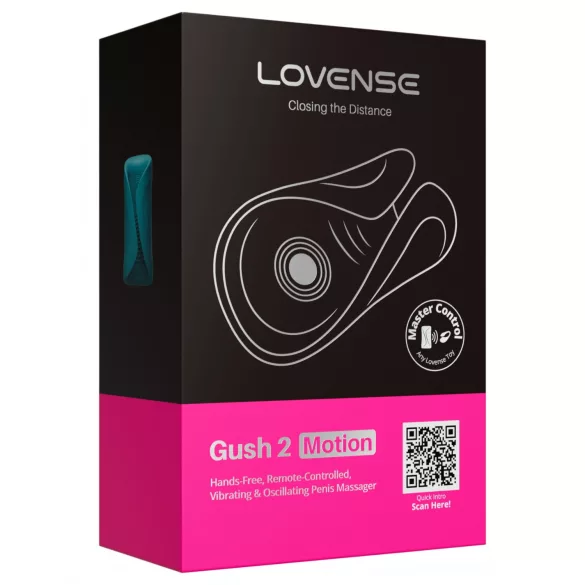 Lovense Gush 2 - wibrująca nakładka na żołądź sterowana aplikacją (turkusowa)