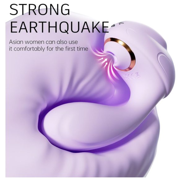 Leopard - wibrator ssąco-wibrujący - silikon fioletowy