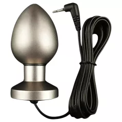   DG-LAB Matte Steel - dwubiegunowy stalowy aluminiowy korek analny (srebrny)
