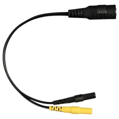   DG-LAB - rozdzielacz elektrod z gniazda 2,5 mm na 2 mm (czarny)