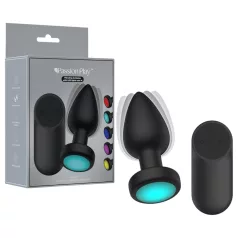   Passion Play - wibrujący analny plug z diodami LED - rozmiar M