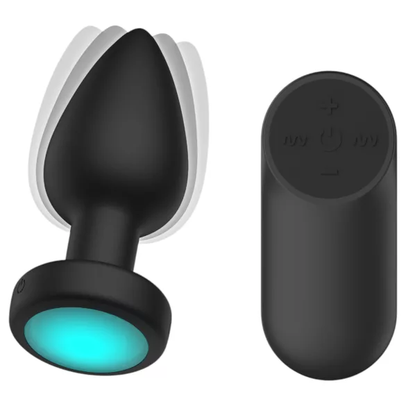 Passion Play - wibrujący analny plug z diodami LED - rozmiar M