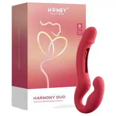   Honey Play Box Harmony Duo - sterowany aplikacją, przypinany wibrator z języczkiem (czerwony)