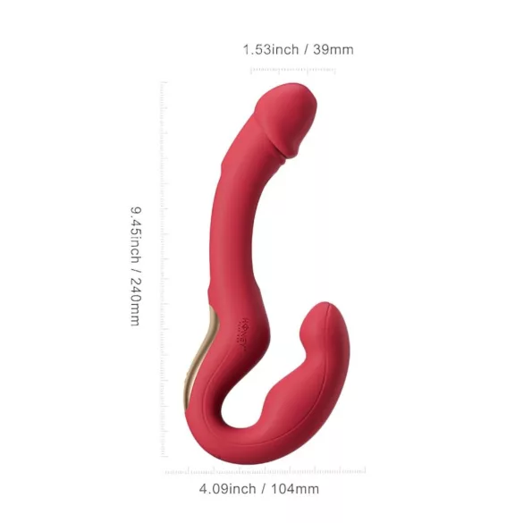 Honey Play Box Harmony Duo - sterowany aplikacją, przypinany wibrator z języczkiem (czerwony)