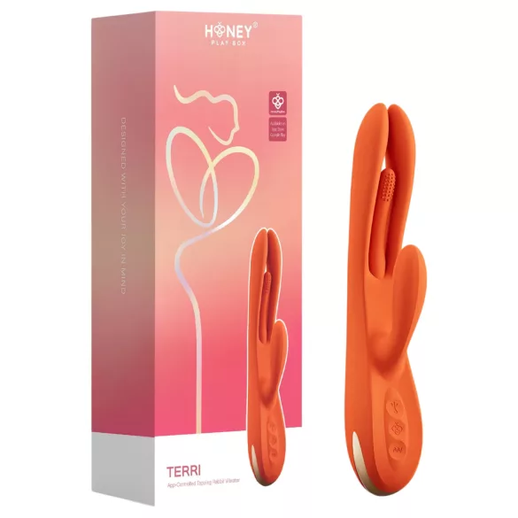 Honey Play Box Terri - wibrator z ramieniem łechtaczkowym sterowany aplikacją (pomarańczowy)