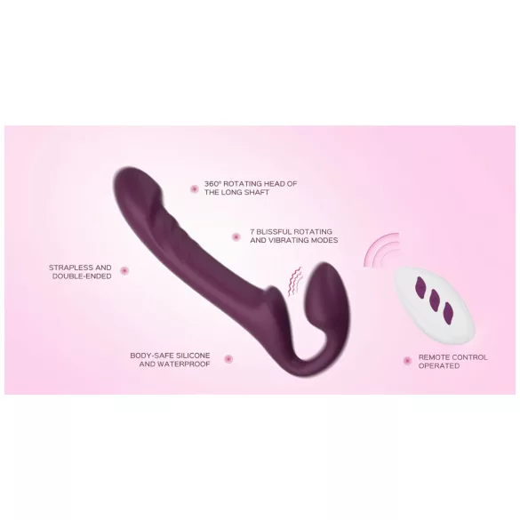 Honey Play Box Bliss - wibrator obrotowy z koralikami do uprzęży - fioletowy