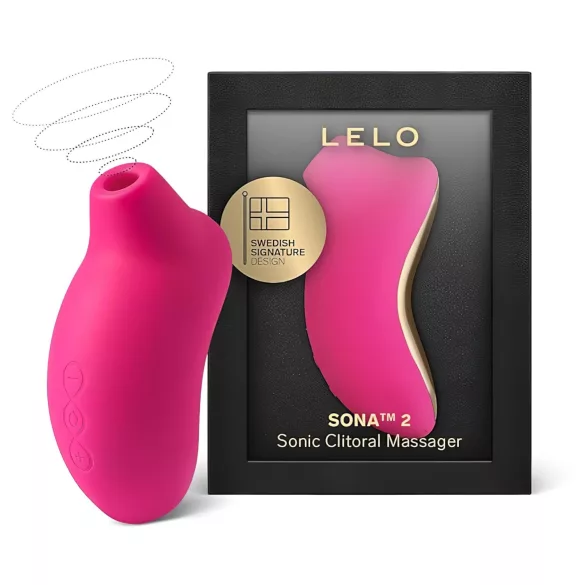LELO Sona 2 - stymulator łechtaczki na fale dźwiękowe - czerwony
