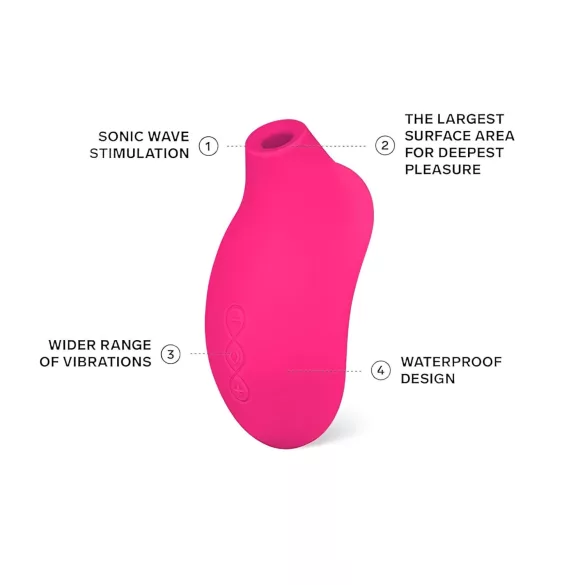 LELO Sona 2 - stymulator łechtaczki na fale dźwiękowe - czerwony