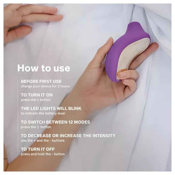 LELO Sona 2 Cruise - stymulator łechtaczki fale dźwiękowe - fioletowy
