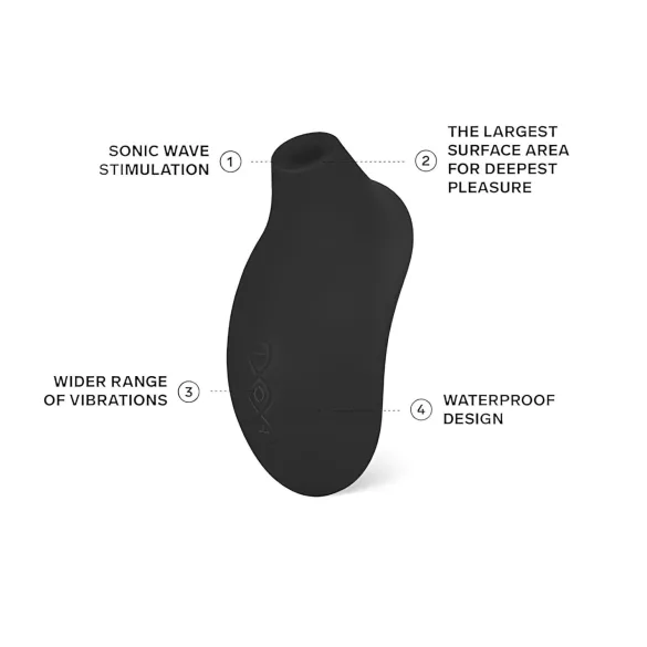 LELO Sona 2 - stymulator łechtaczki na fale dźwiękowe - czarny