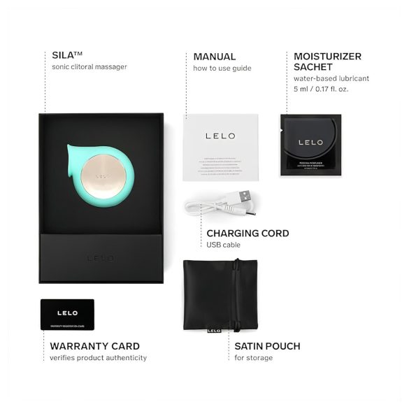 LELO Sila - stymulator łechtaczki falami dźwiękowymi - wodoodporny turkusowy
