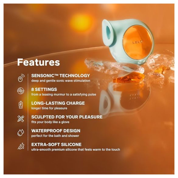 LELO Sila - stymulator łechtaczki falami dźwiękowymi - wodoodporny turkusowy