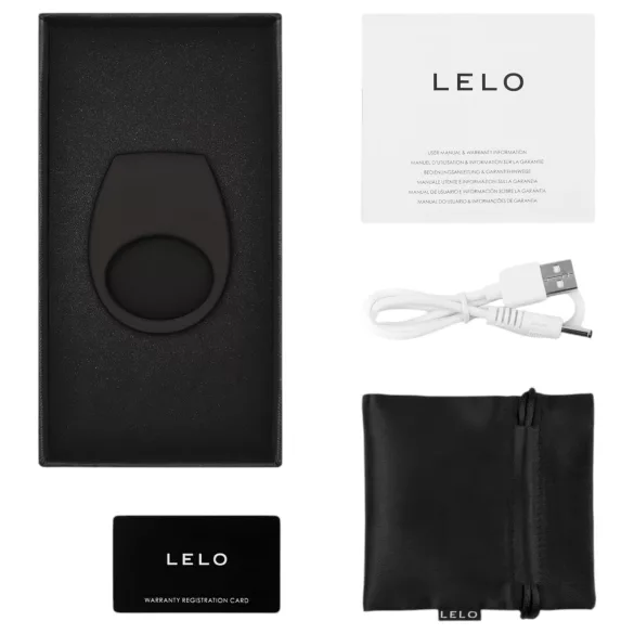 LELO Tor 3 - wibrujący pierścień na penisa sterowany aplikacją, dla mężczyzn (czarny)