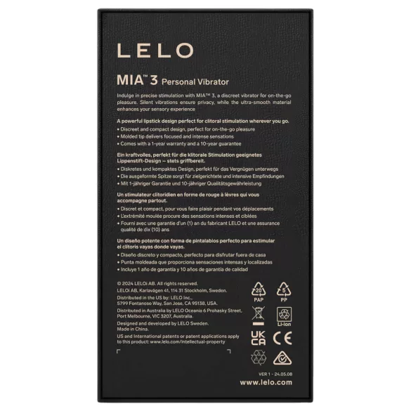LELO Mia 3 - mini wibrator w kształcie szminki - różowy