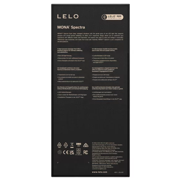 LELO Mona Spectra - inteligentny wibrator na punkt G z diodą LED (biały)