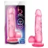 B Yours Sweet N Hard 4 - dildo z jądrami - 18 cm - różowy