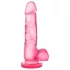 B Yours Sweet N Hard 4 - dildo z jądrami - 18 cm - różowy