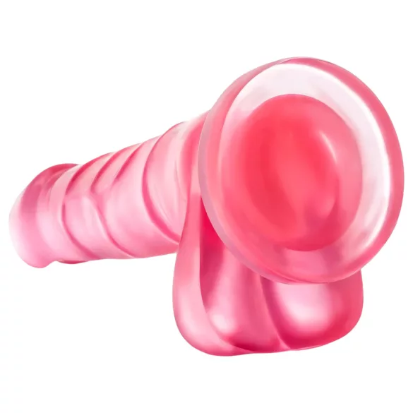 B Yours Sweet N Hard 4 - dildo z jądrami - 18 cm - różowy