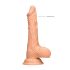 RealRock - dildo realistyczne z jądrami - 17 cm - kolor naturalny
