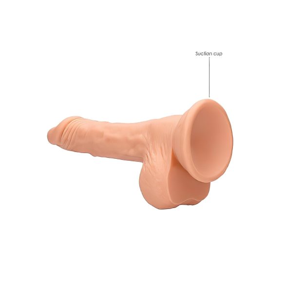 RealRock - dildo realistyczne z jądrami - 17 cm - kolor naturalny