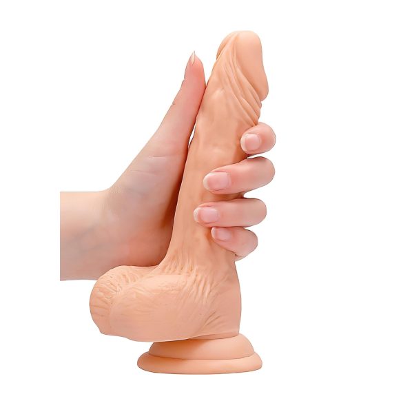 RealRock - dildo realistyczne z jądrami - 17 cm - kolor naturalny